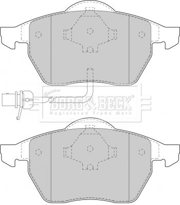 BORG & BECK Комплект тормозных колодок, дисковый тормоз BBP1732